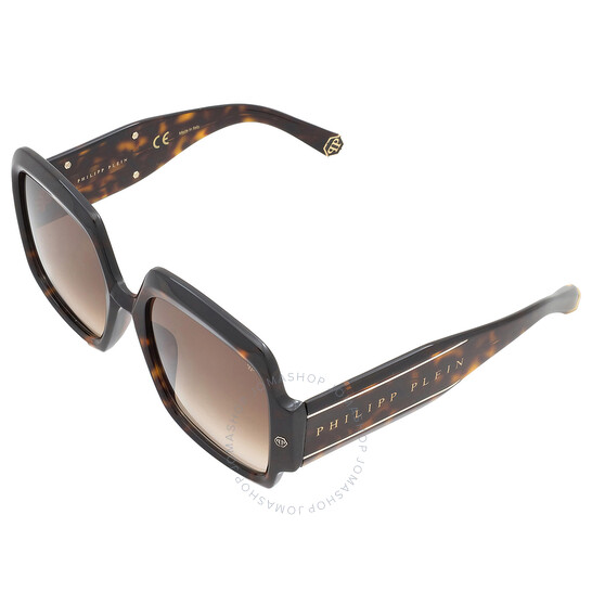 PHILIPP PLEIN スクエアフレムメカネ SPP038M 0722 Philipp Plein Brown Square Ladies Sunglasses SPP038M 0722 56