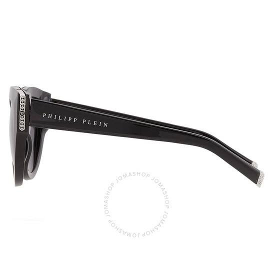 サングラス PHILIPP PLEIN Woman Sunglasses Black SPP026S 0700 Philipp Plein Smoke Cat Eye Ladies Sunglasses SPP026S 0700