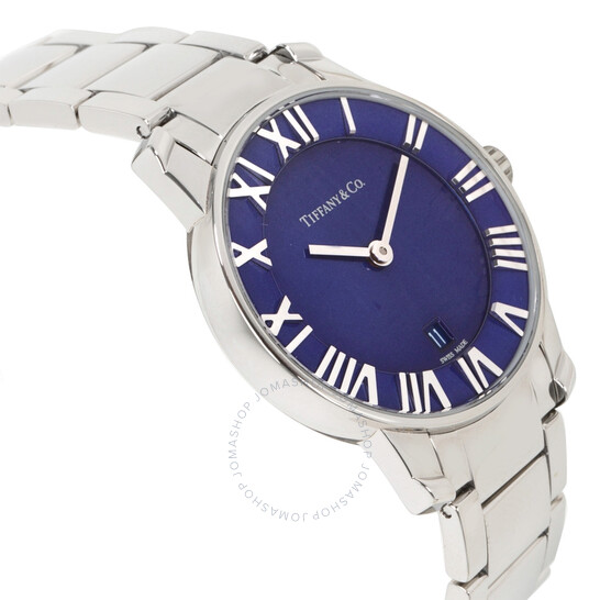 Tiffany & Co. Pre-owned Tiffany Atlas 2-Hand Quartz Blue