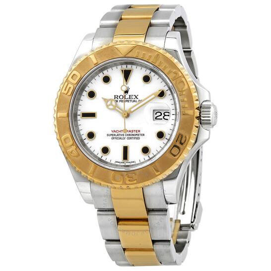 Rolex Pre-owned Rolex Yachtmaster White Dial Two-Tone Men's
