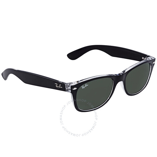 Ray Ban New Wayfarer Color Mix Green Classic G-15 Unisex Sunglasses RB2132 6052 52 - 546x546 Image #2