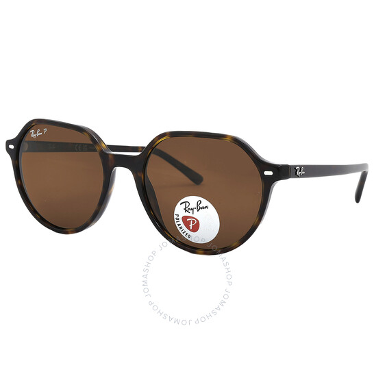 Ray-Ban Thalia Polarized Brown Geometric Unisex Sunglasses