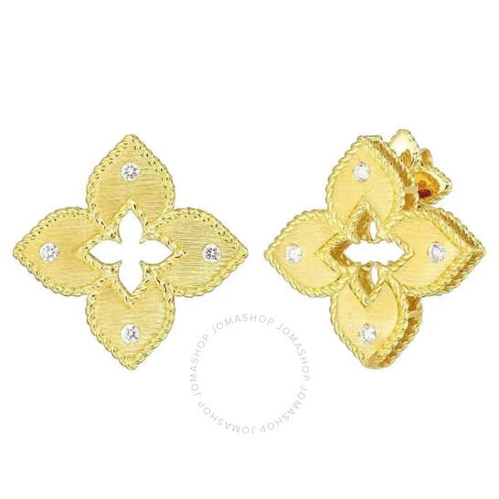 MJ正規品♥Coin Flower スタッズ ピアス 12401 Roberto Coin Diamond Petite Princess Flower Earring