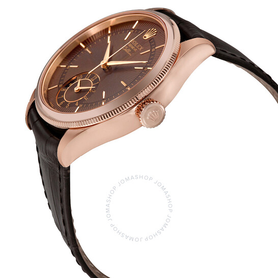 Rolex Cellini Brown Guilloche Dial Automatic Men's 18K