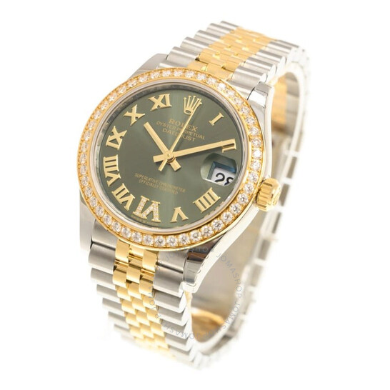 ☆1/64 Cocodake Plate C Rolex Datejust Yellow Gold & Steel Green Dial 31mm 278273