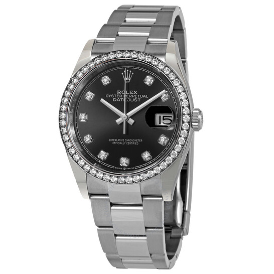 Rolex Datejust 36 Black Diamond Dial Automatic Unisex Oyster