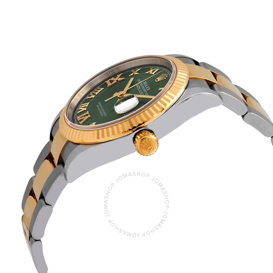 Rolex Datejust 36 Olive Green Diamond Dial Men's Stainless