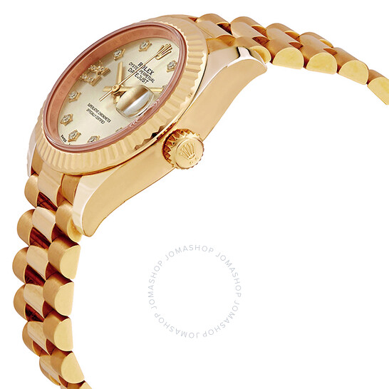 ブラインド s2 Rolex Lady Datejust 279383 – 28mm Two-Tone with Diamond Bezel