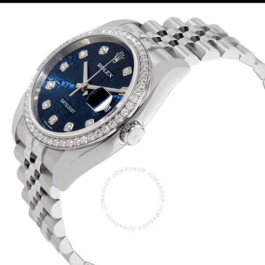 116618-BLUDD Rolex Submariner Blue Diamond Dial Mens Watch