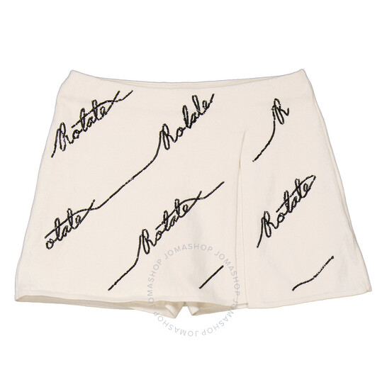 Rotate Sequin Logo Mini Skirt, Brand Size 38 (US Size 4