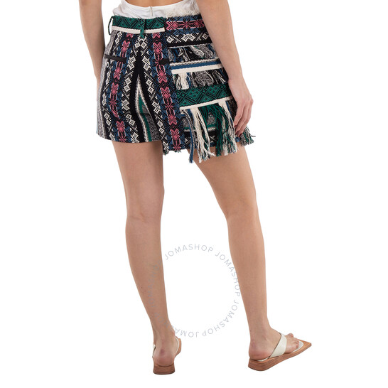 ショートパンツ SACAI Patterned shorts Multicolor Sacai Ladies Multicolor Rug Jacquard Shorts, Brand Size 1