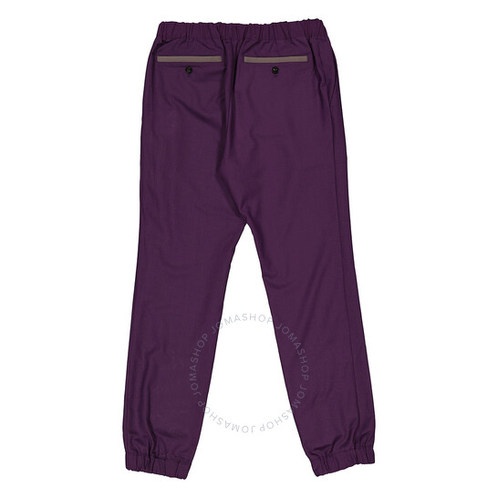 Sacai Men's Purple Suiting Pants With Belt, Brand Size 1