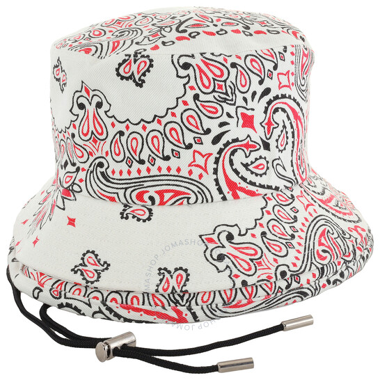 Sacai Double Brim Bandana-Print Bucket Hat, Brand Size 3 22