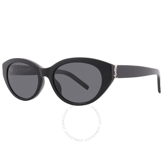 サングラス SAINT LAURENT Woman Sunglasses Black SLM148 001 Saint Laurent SL M148 001 Oval Sunglasses Black - eye-oo.com