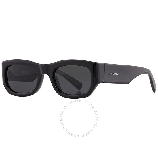 ● SAINT LAURENT ● サングラス Black / Grey / 53mm Saint Laurent Dark Grey Rectangular Ladies Sunglasses SL 713