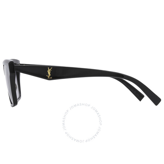 Saint Laurent Gray Gradient Rectangular Ladies Sunglasses SL