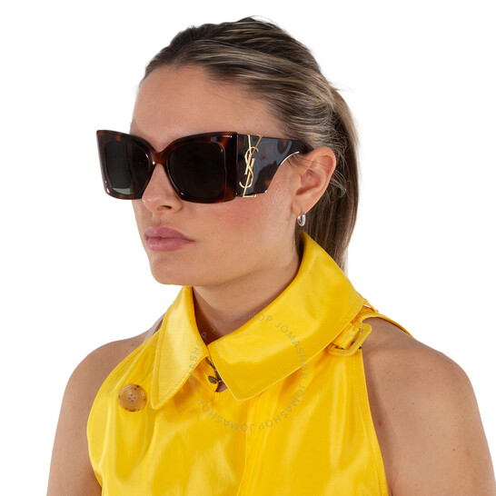 Saint Laurent Green Butterfly Ladies Sunglasses SL M119