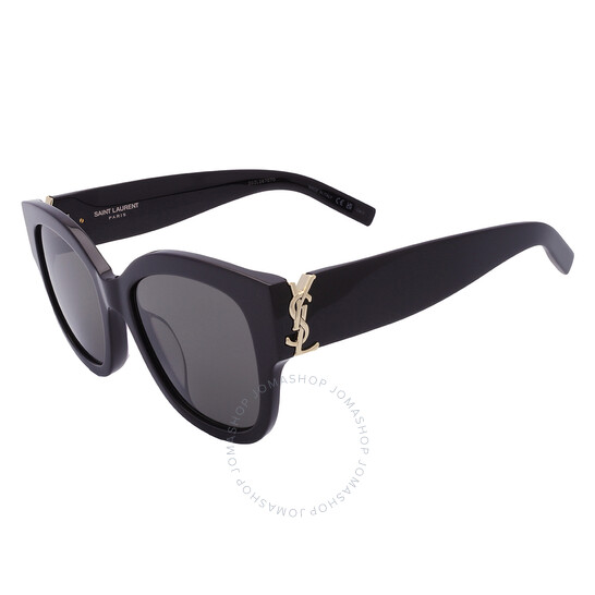 SAINT LAURENT☆YSL バタフライ サングラス BLACK GREY Saint Laurent Grey Butterfly Ladies Sunglasses SL M95/F 001
