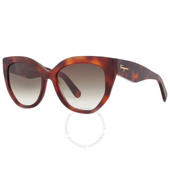 Ferragamo Salvatore Ferragamo Brown Gradient Cat Eye Ladies
