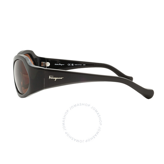 Ferragamo Salvatore Ferragamo Brown Wrap Ladies Sunglasses
