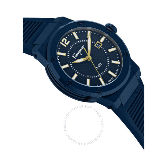 Salvatore Ferragamo F-80 Quartz Blue Dial Men's Watch