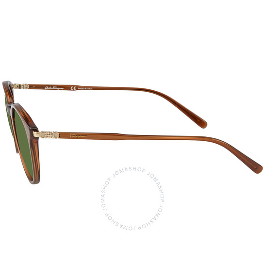 Ferragamo Salvatore Ferragamo Green Round Sunglasses SF911S