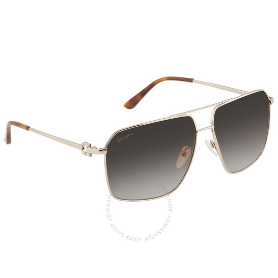SALVATORE FERRAGAMO オフントゥスライト 01F926761843 003 Ferragamo Salvatore Ferragamo Grey Pilot Men's Sunglasses