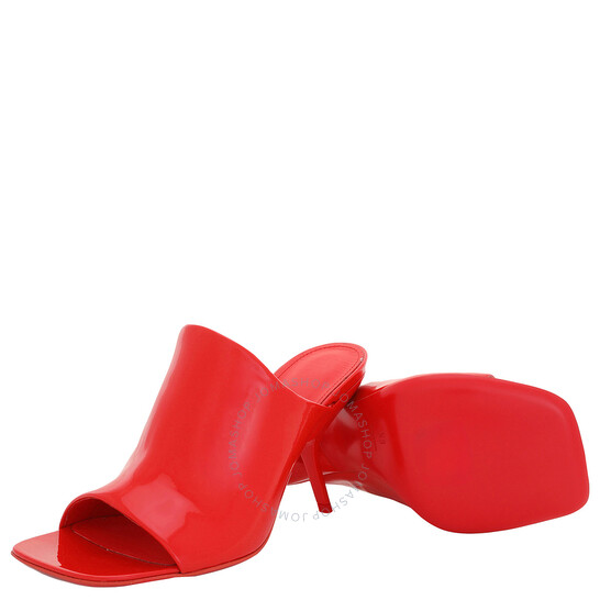 Ferragamo Salvatore Ferragamo Red Calfskin Open-Toe Slide