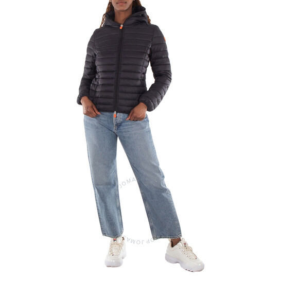 ダウンジャケット・コート SAVE THE DUCK Women Bubble Jackets D33620W GIGA01 DAISY 1000 Save The Duck Daisy Hooded Puffer Jacket, Brand Size 2