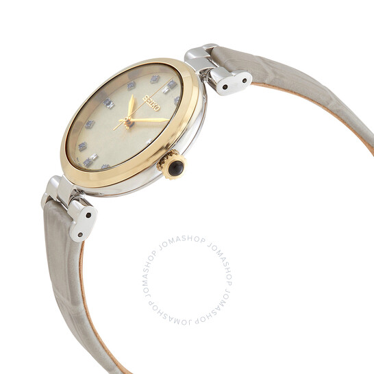 Seiko Quartz Diamond Champagne Dial Ladies Watch SRZ546P1