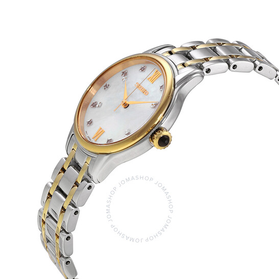 Seiko Quartz Diamond Mother of Pearl Dial Two-tone Ladies