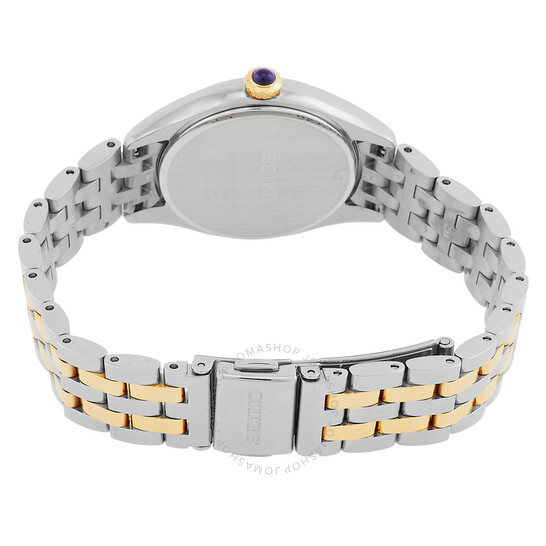 Seiko Quartz Silver Dial Two-Tone Ladies Watch SUR380P1