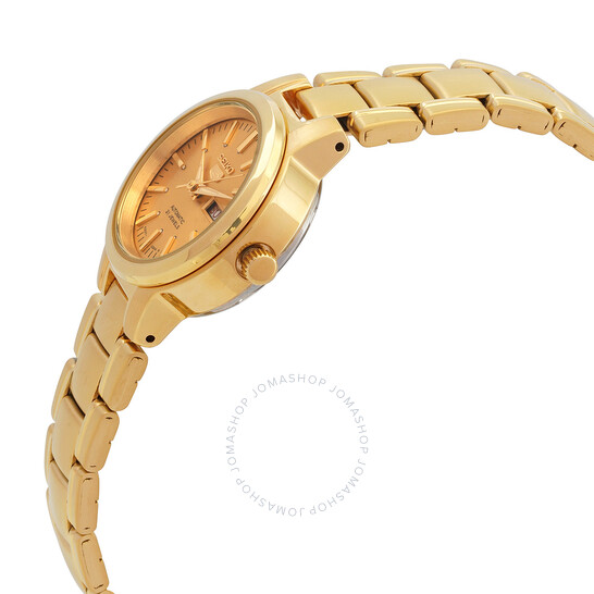 Seiko Series 5 Automatic Gold Dial Ladies Watch SYME46K1