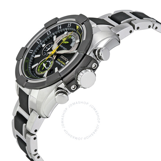Seiko Velatura Chronograph Yachting Timer Black Dial Men's