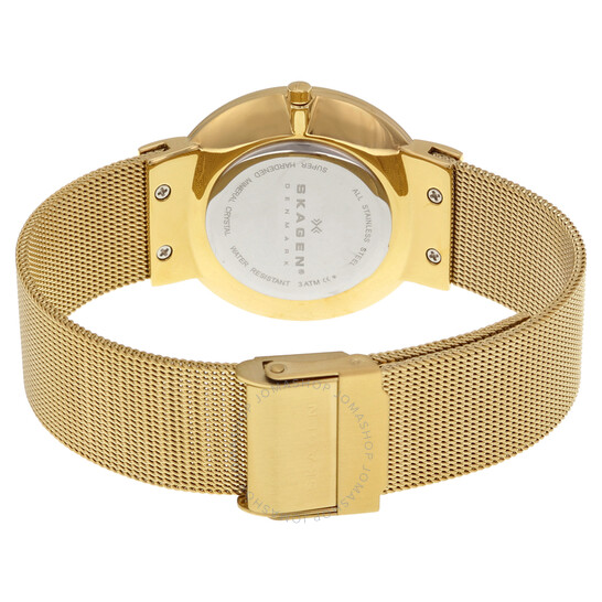特価！人気！SKAGEN Women's Ancher Gold Mesh腕時計 skw2129 Skagen Ancher Champagne Dial Gold-plated Ladies Watch