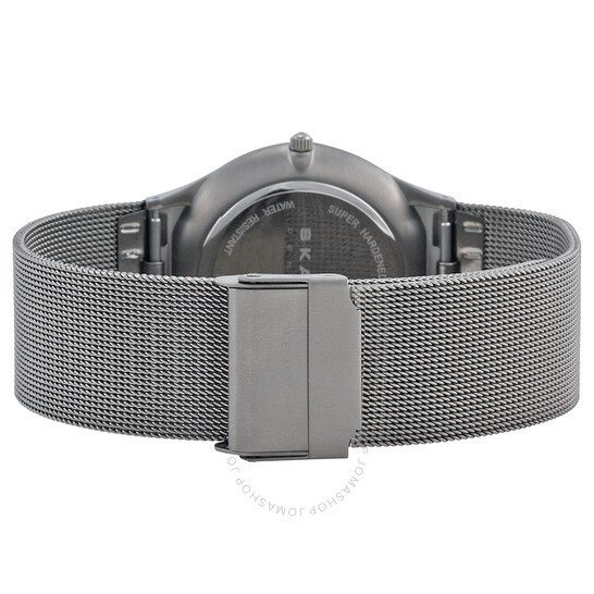 SkagenTitanium Gunmetal Dial Stainless Steel Mesh Men s Watch 233XLTTM