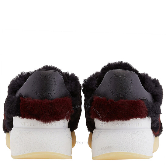 Stella McCartney Black Loop Shaggy Faux-Fur Sneakers, Brand