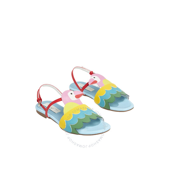 Stella McCartney Kids Parrot Slingback Leather Sandals
