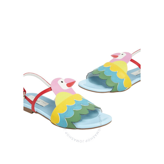 Stella McCartney Kids Parrot Slingback Leather Sandals