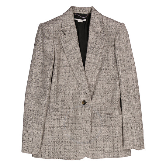 Stella McCartney Ladies Beige Single-Breasted Wide Blazer
