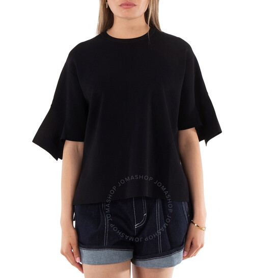 豊富なギフト McCartney Stella Ladies Size Brand Top, Knit Compact Black トップス