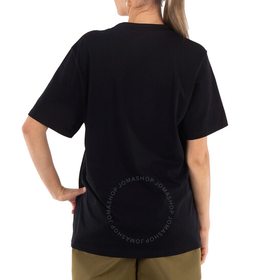 Tシャツ・カットソー STELLA MCCARTNEY Woman T-Shirt Black 6J01583SPY51 1000 Stella McCartney Ladies Black Slogan-Print Cotton T-Shirt