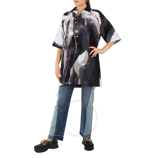 Stella McCartney Ladies Multi Graphic-Print Short-Sleeve