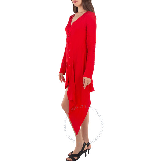 ワンピース Stella McCartney DRESS (6A01063BU304 9000) Stella McCartney Garden Print One Shoulder Cape Dress in