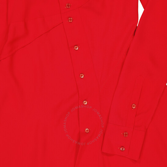 Stella McCartney Ladies Red Asymmetric-Seam Cut-Out Dress