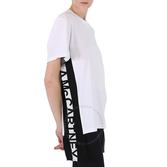 Stella McCartney Logo T-Shirt in White, Brand Size 34 (US