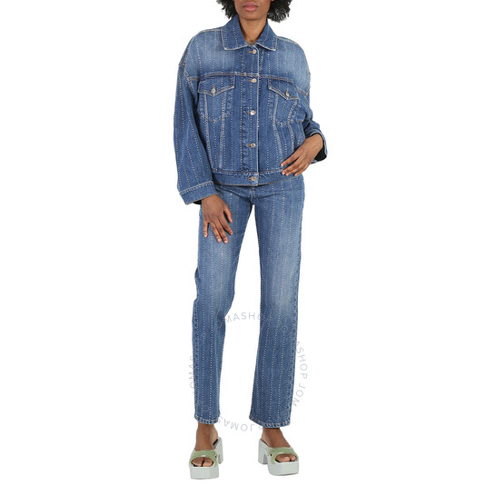 Stella McCartney Vintage Dark Diamante Striped Hotfix
