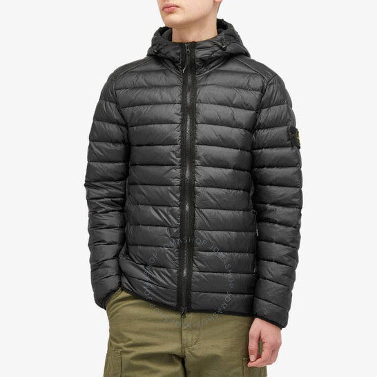 Stone Island Men's Black Loom Woven Chambers Recycled Nylon