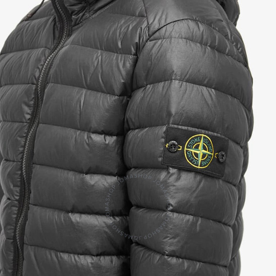 Stone Island Men's Black Loom Woven Chambers Recycled Nylon