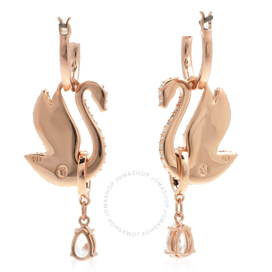 ピアス SWAROVSKI Swan black stud earrings 5684608 Swan stud earrings, Crystal pearl, Swan, Black, Rose gold